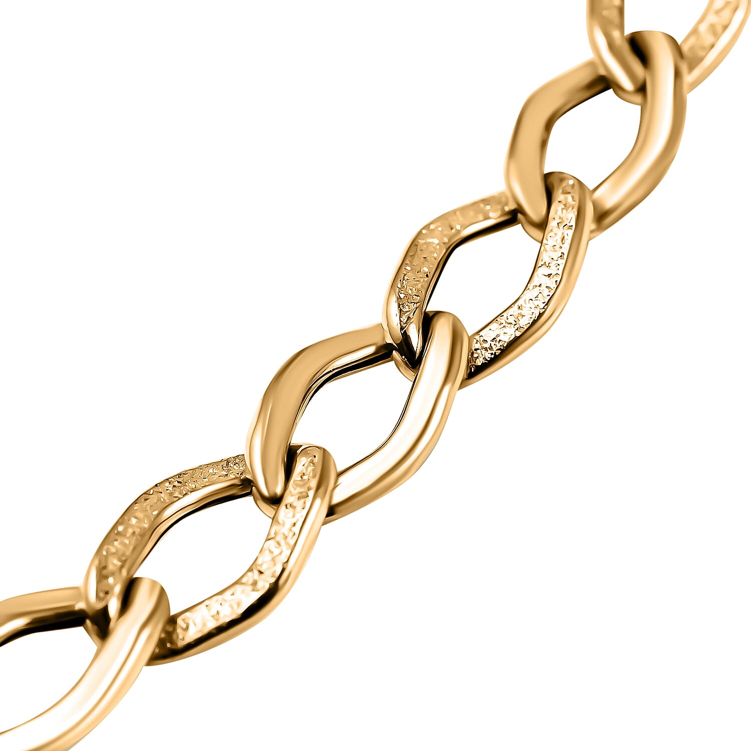 Maestro Collection - 9K Yellow Gold Elongated Curb Necklace (Size - 20), Gold Wt. 7.21 Gms