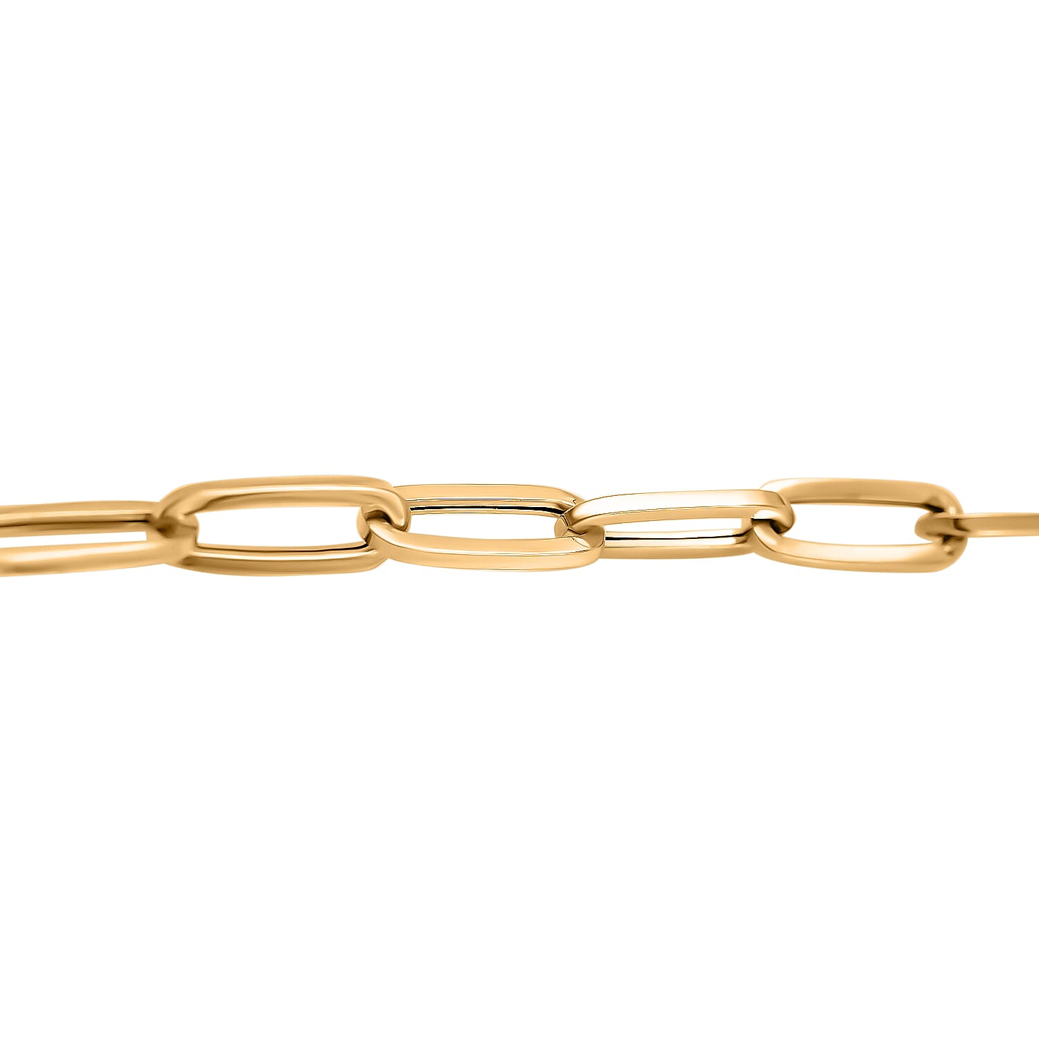 Maestro Collection - 9K Yellow Gold Paperclip Bracelet (Size - 7.5) with T-Bar Clasp