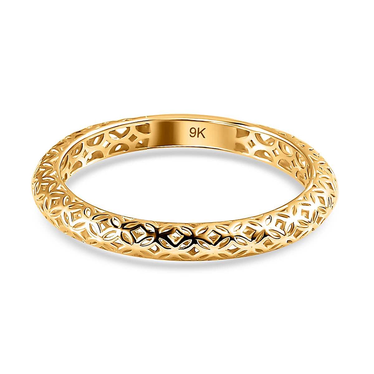 9K Yellow Gold Band Ring