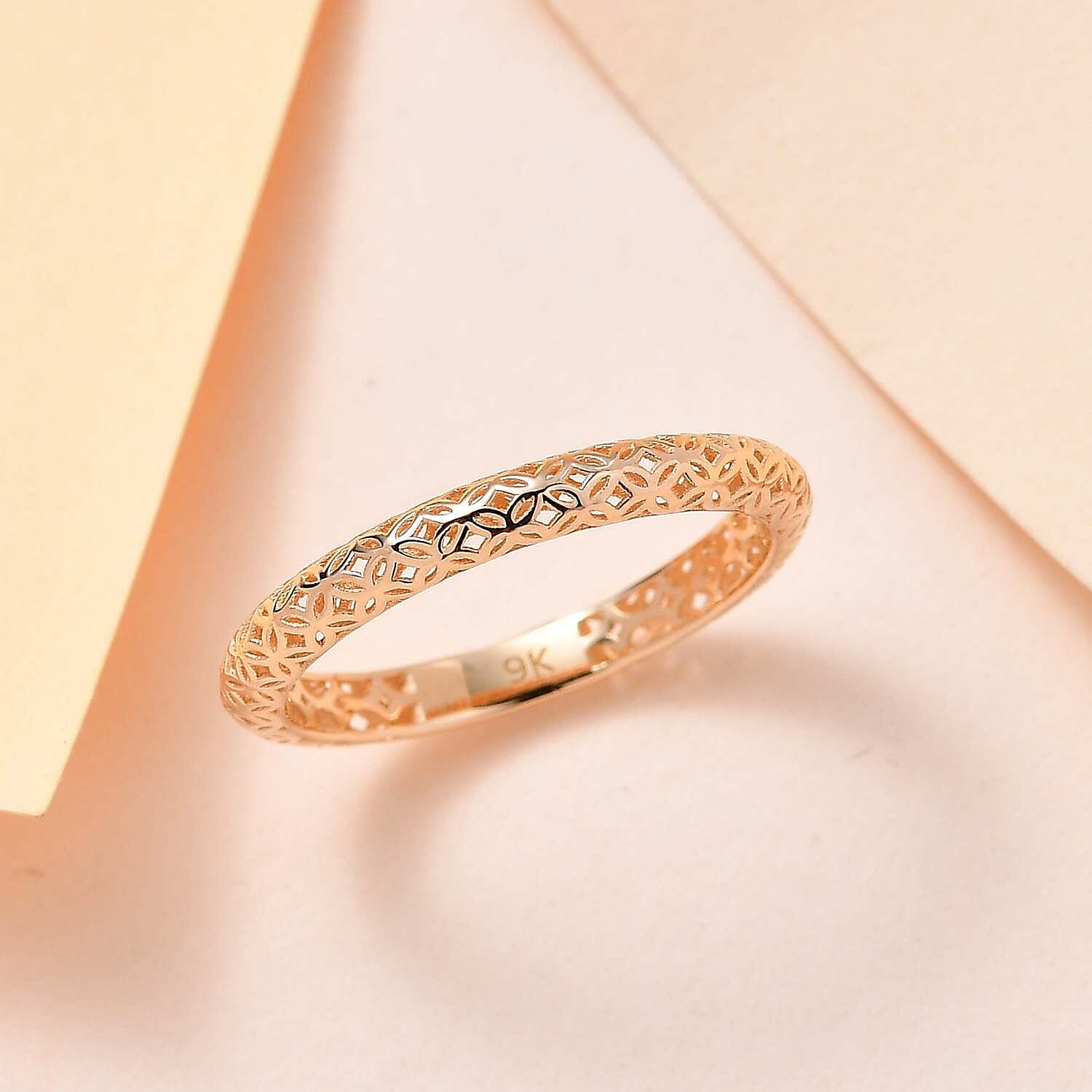 9K Yellow Gold Band Ring