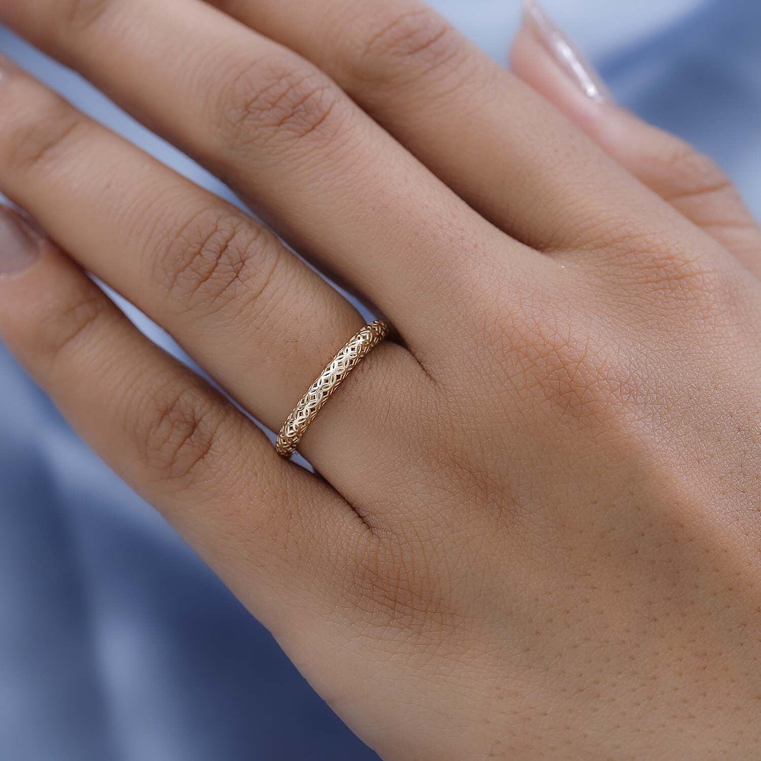 9K Yellow Gold Band Ring