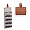 5 Slot Multipurpose Foldable Travel Organiser with Handle (Size 17x13x12 cm) - Brown