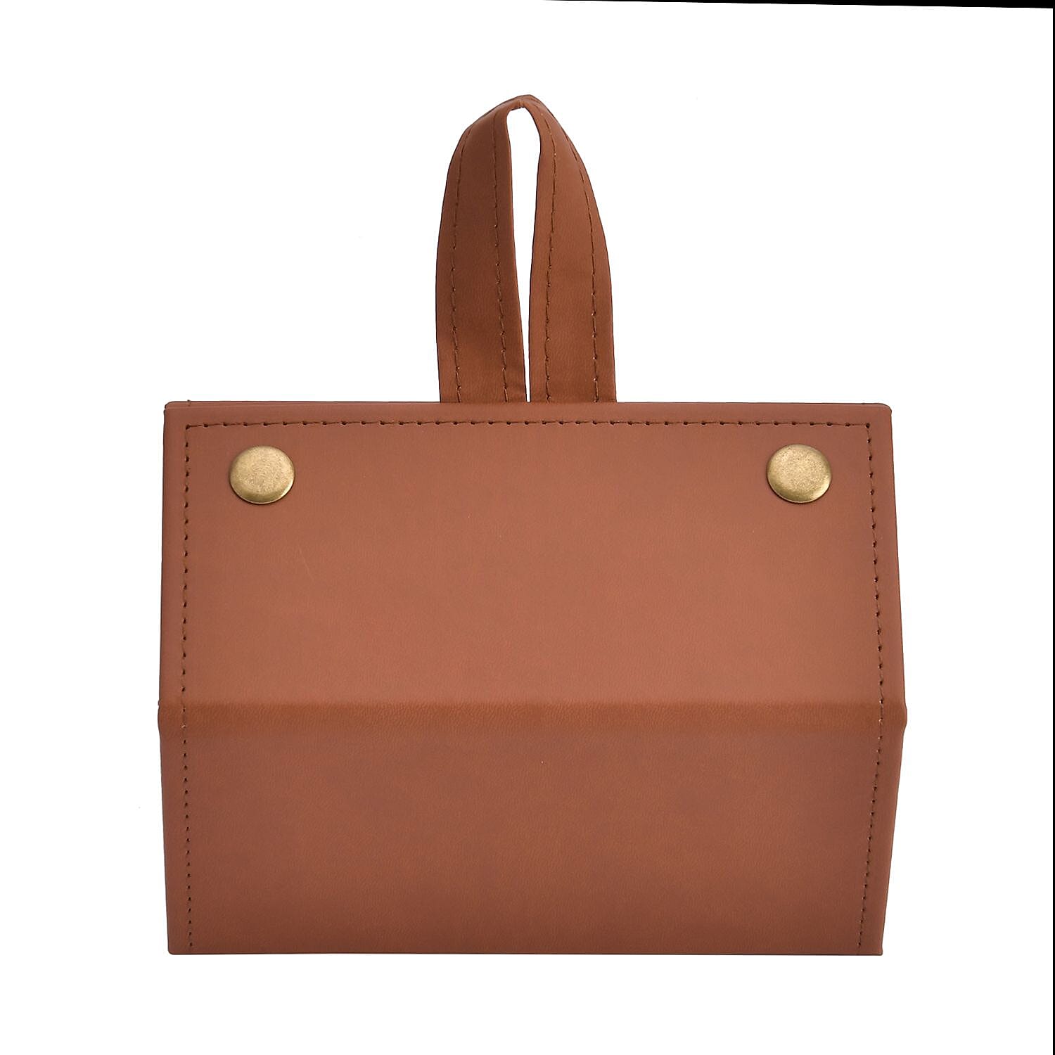 5 Slot Multipurpose Foldable Travel Organizer with Handle (Size 17x13x12 cm) - Brown