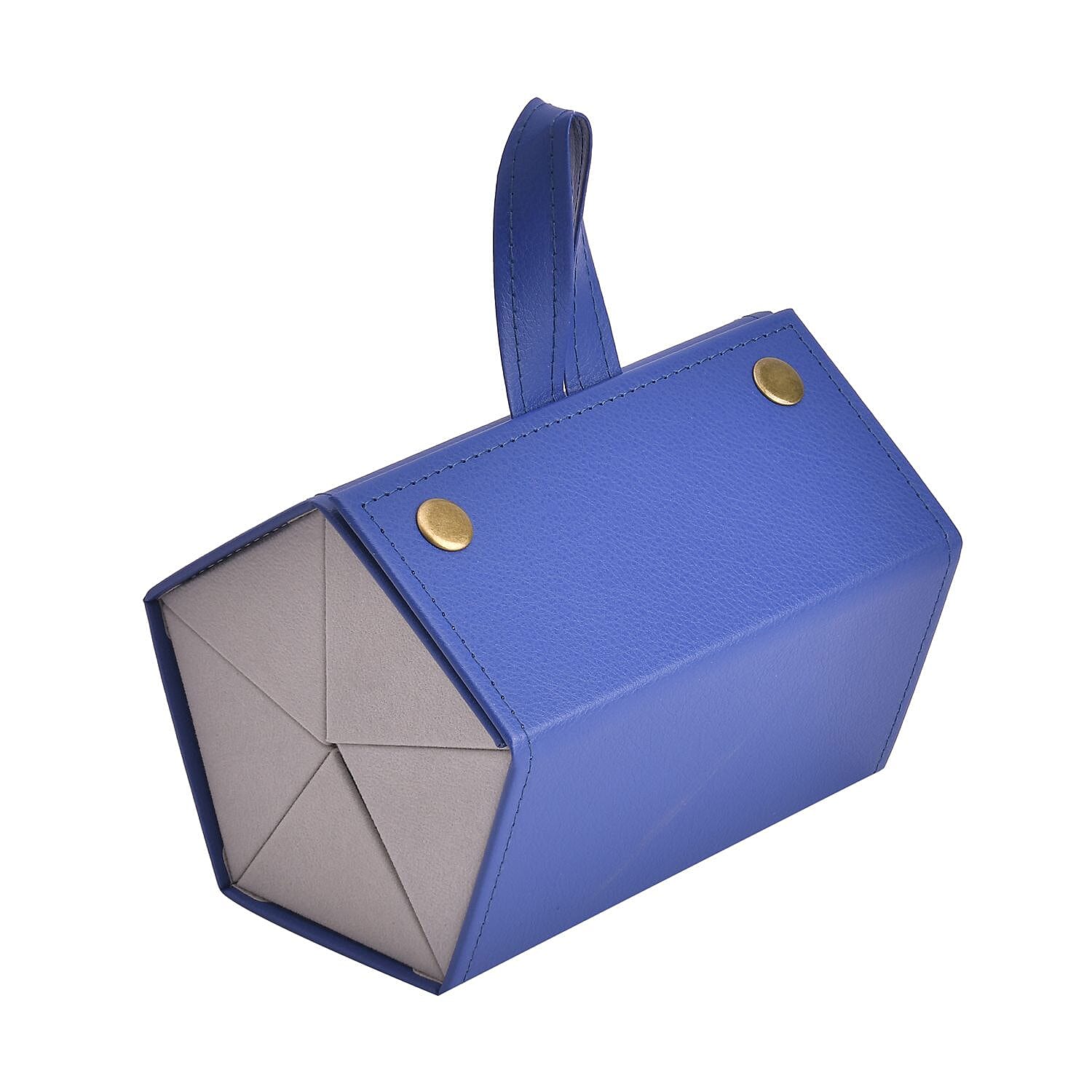 5 Slot Multipurpose Foldable Travel Organizer with Handle (Size 17x13x12 cm) - Blue