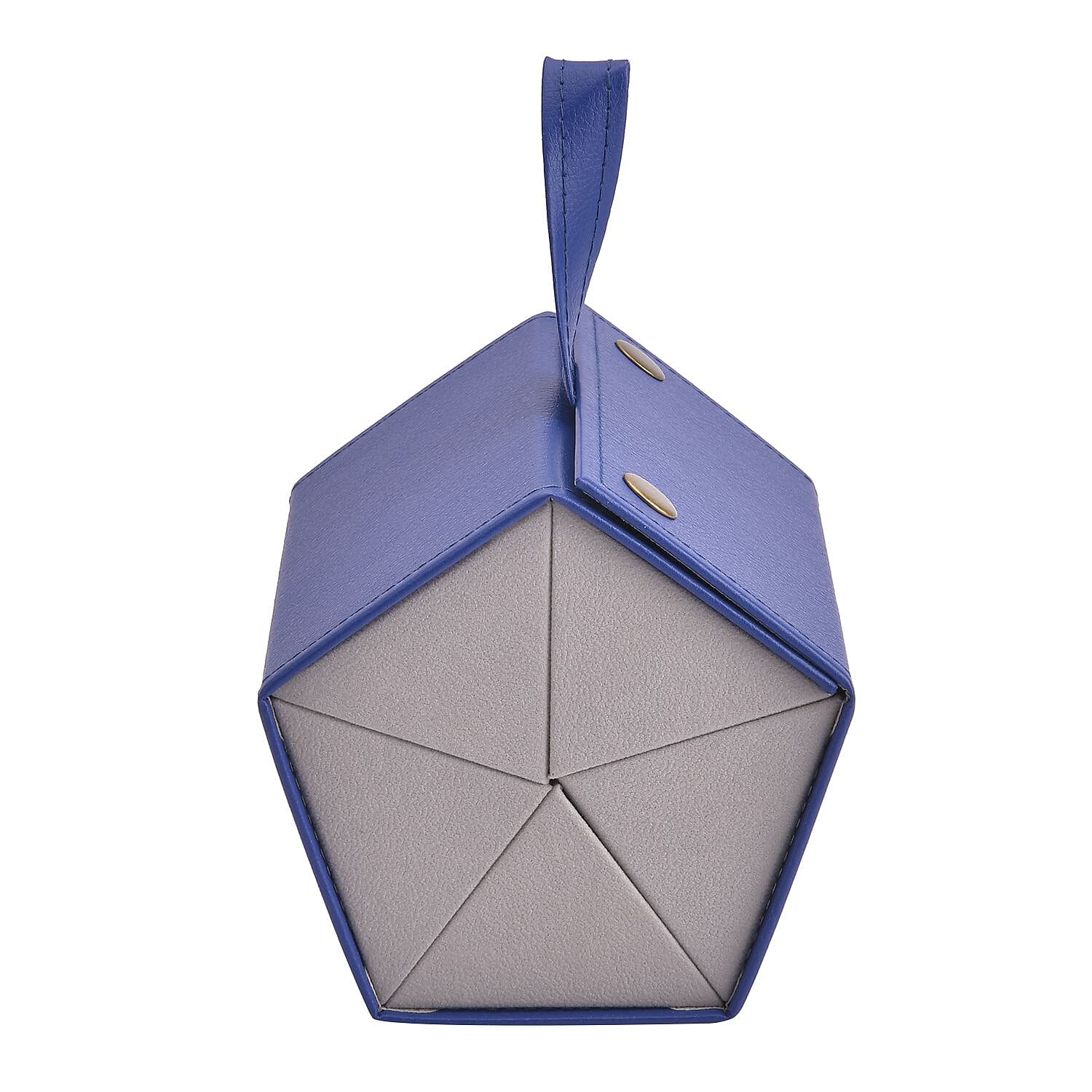 5 Slot Multipurpose Foldable Travel Organizer with Handle (Size 17x13x12 cm) - Blue