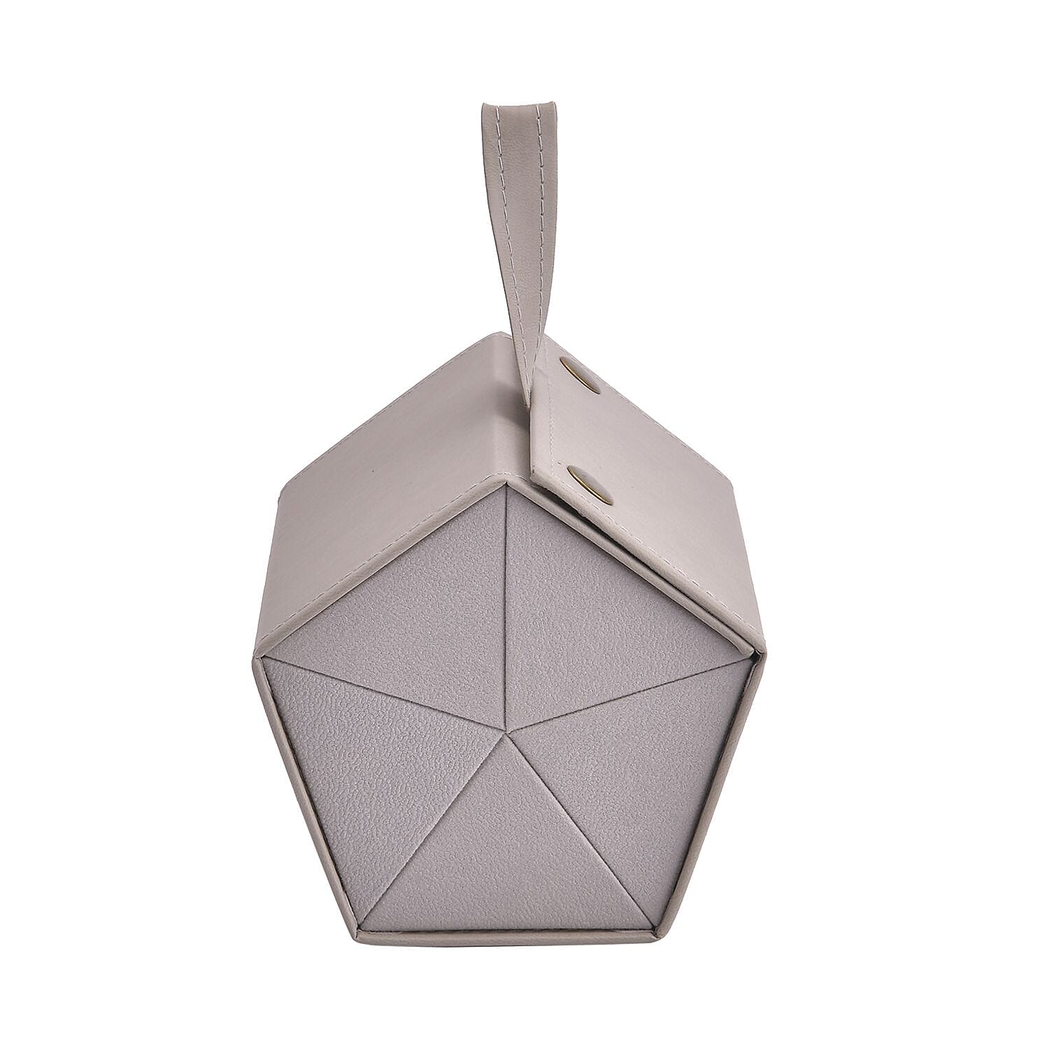 5 Slot Multipurpose Foldable Travel Organizer with Handle (Size 17x13x12 cm) - Grey