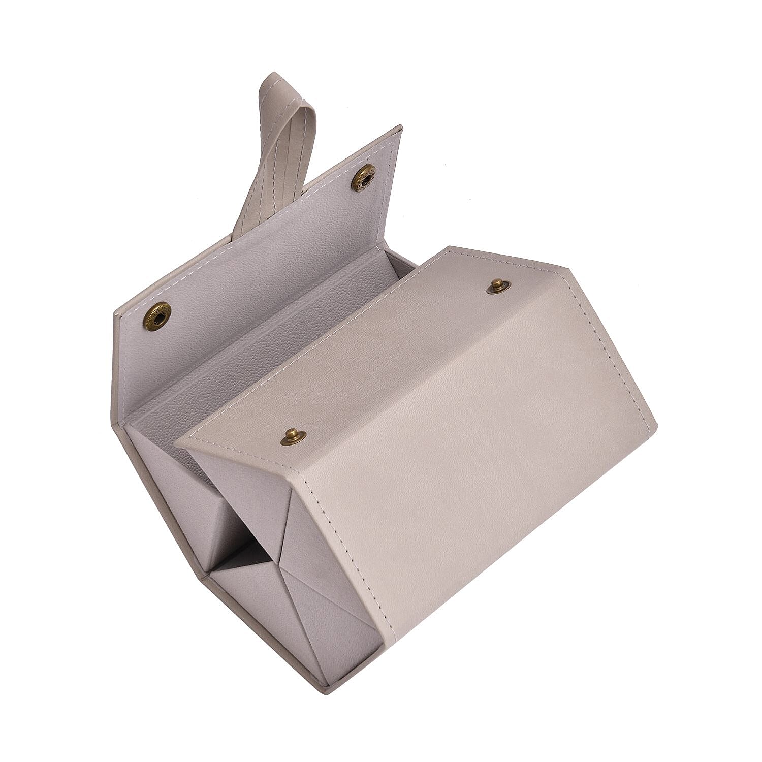 5 Slot Multipurpose Foldable Travel Organizer with Handle (Size 17x13x12 cm) - Grey