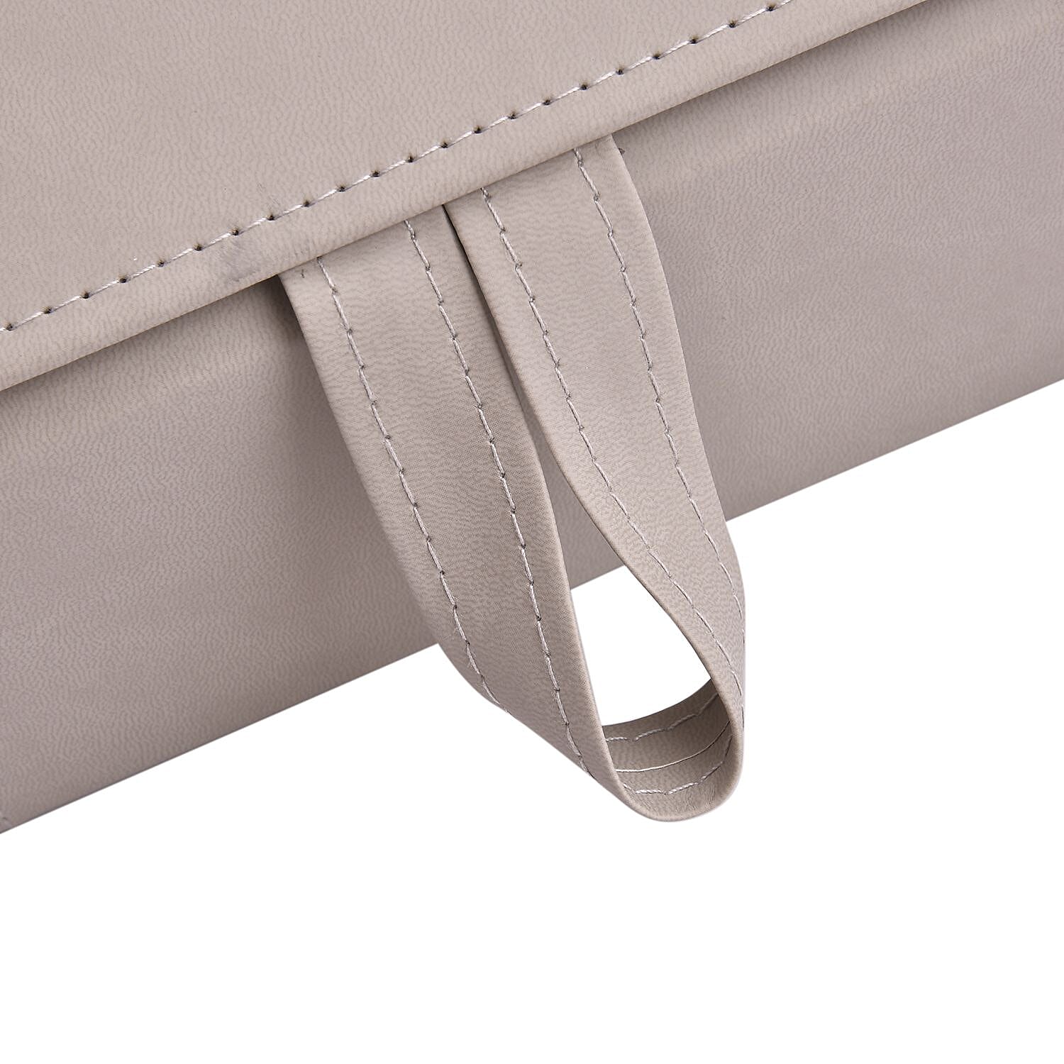 5 Slot Multipurpose Foldable Travel Organizer with Handle (Size 17x13x12 cm) - Grey