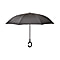 Inverted Umbrella, C Shape Handle Reverse Folding Umbrella, Anti-UV Windproof Travel Umbrella - Flamingo