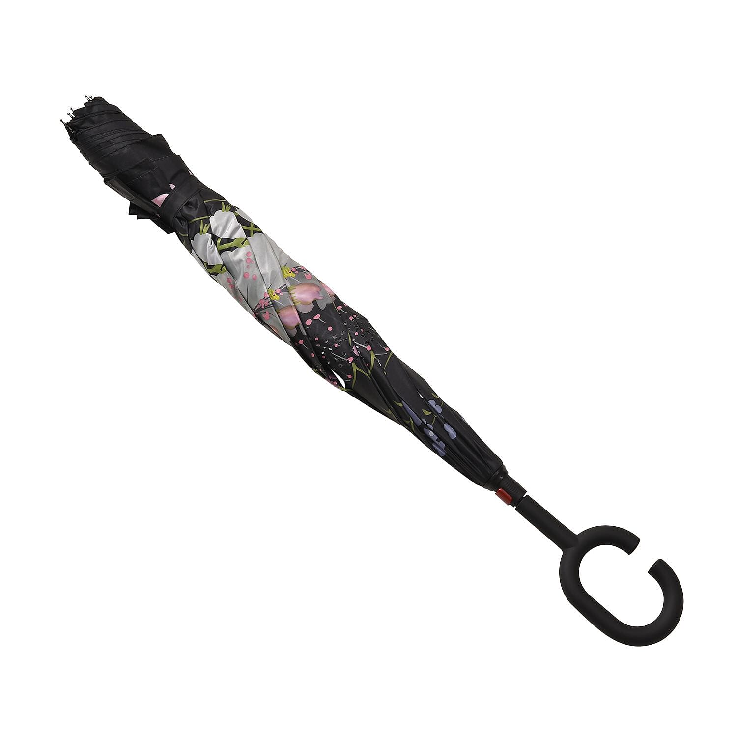 Inverted Umbrella, C Shape Handle Reverse Folding Umbrella, Anti-UV Windproof Travel Umbrella - Multi