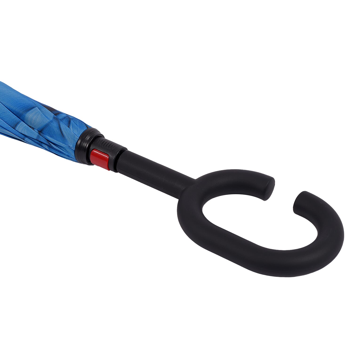 Inverted Umbrella, C Shape Handle Reverse Folding Umbrella, Anti-UV Windproof Travel Umbrella - Blue