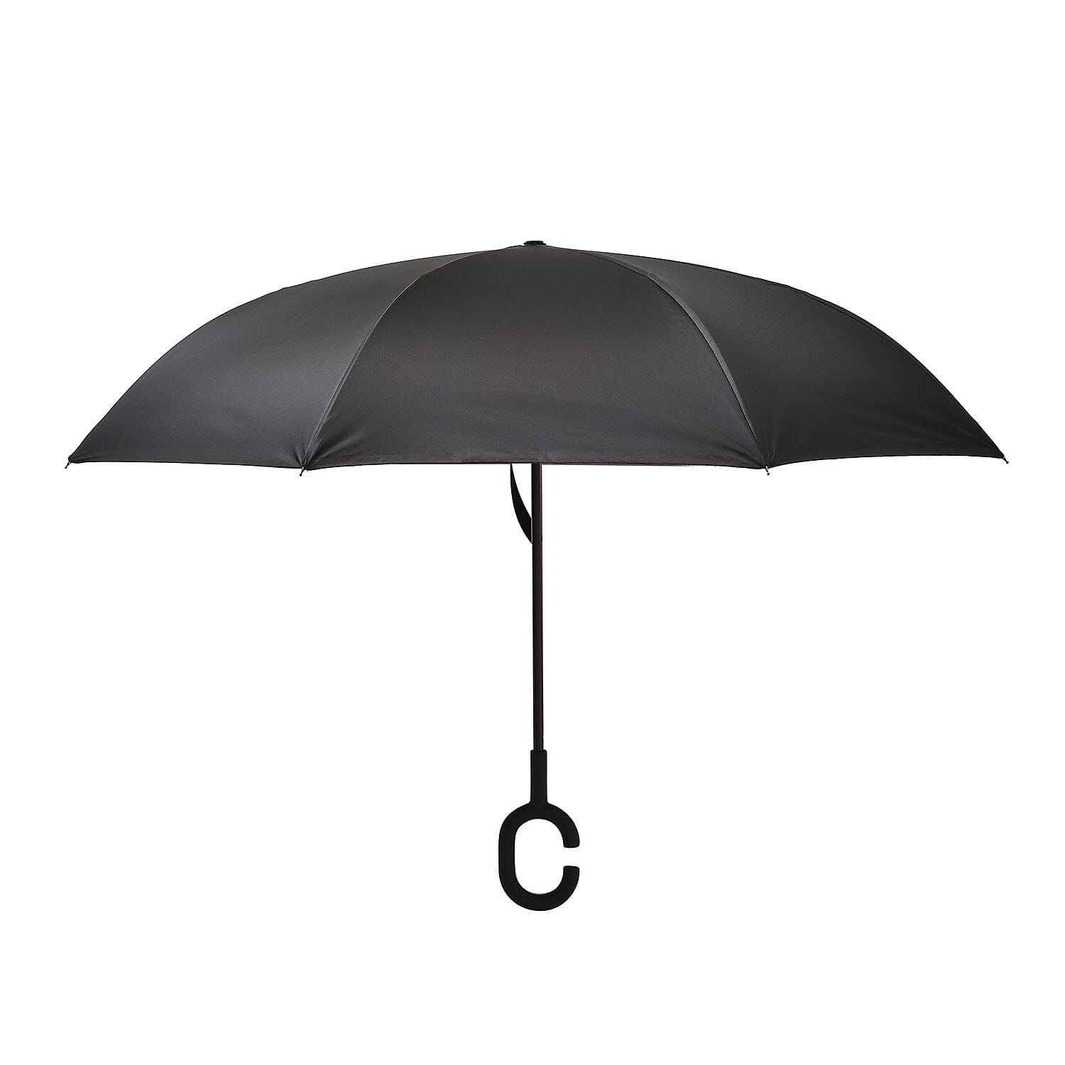 Inverted Umbrella, C Shape Handle Reverse Folding Umbrella, Anti-UV Windproof Travel Umbrella - Red