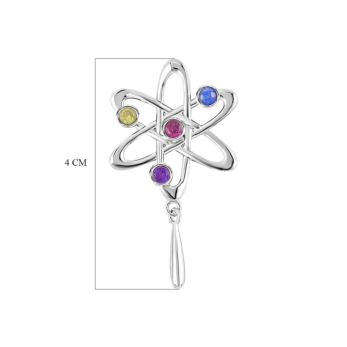 LucyQ Constellation collection - Multi Gemstone Earrings in Rhodium Overlay Sterling Silver