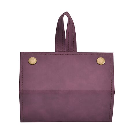 5 Slot Multipurpose Foldable Travel Organizer with Handle (Size 17x13x12 cm) - Maroon