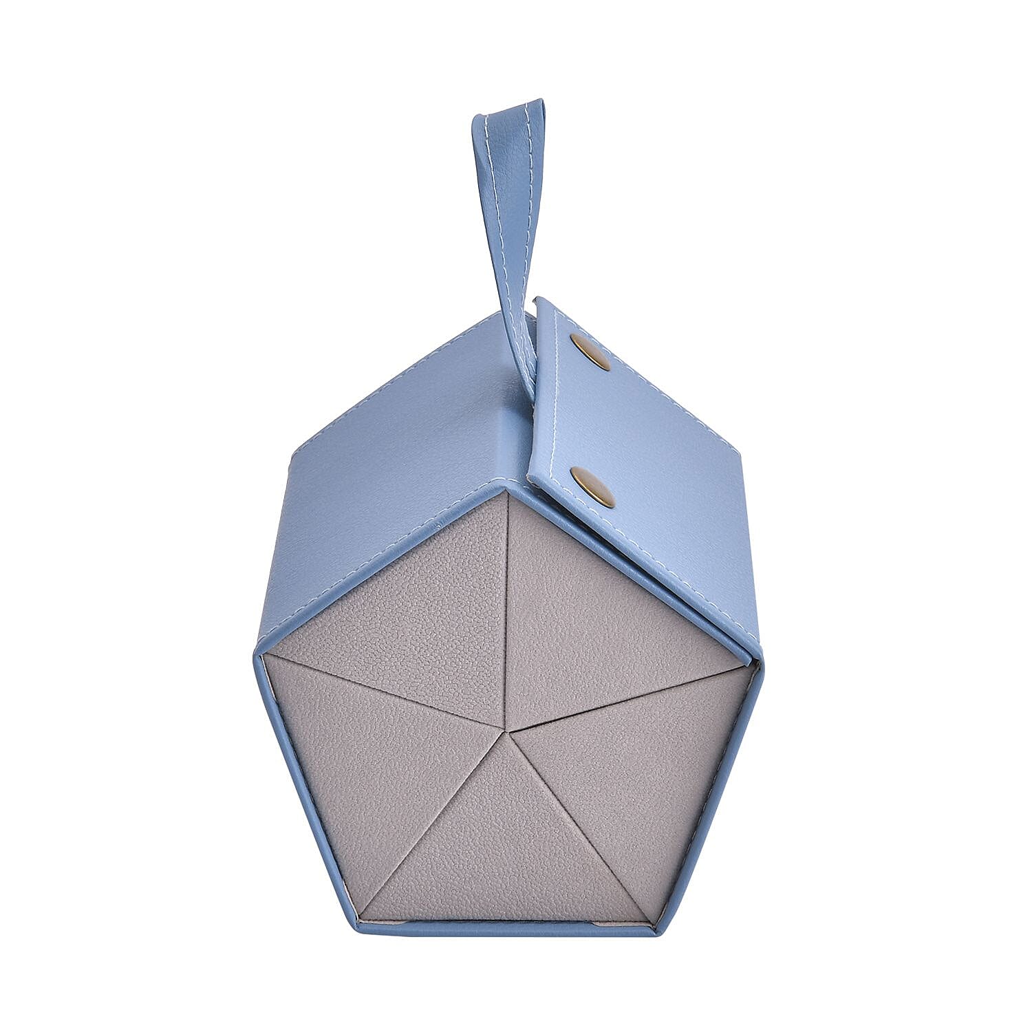 5 Slot Multipurpose Foldable Travel Organizer with Handle (Size 17x13x12 cm) - Sky Blue