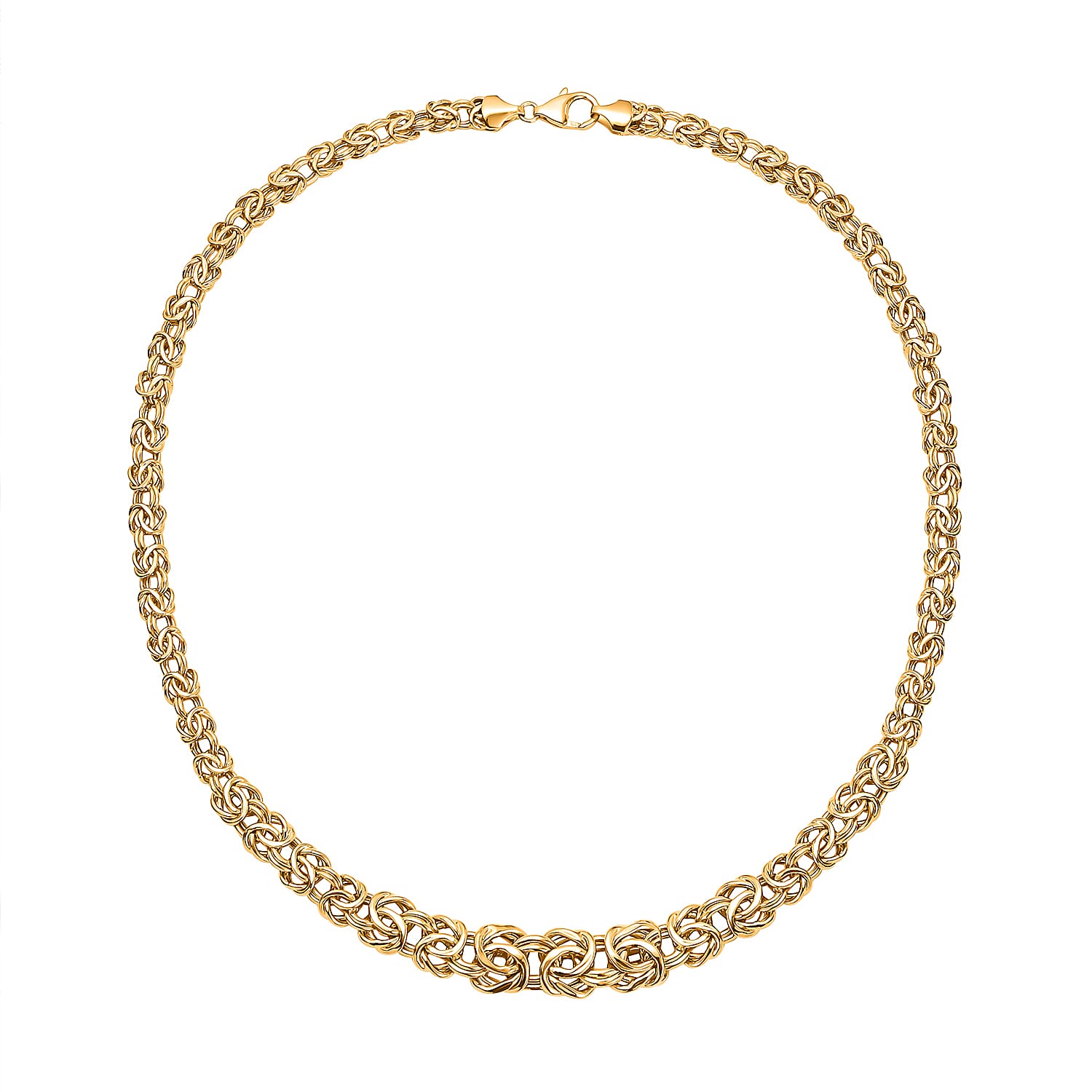 JCK Vegas Close Out- 22K (91.6% Purity) Yellow Gold Byzantine Necklace (Size - 18), Gold Wt. 23.01 Gms