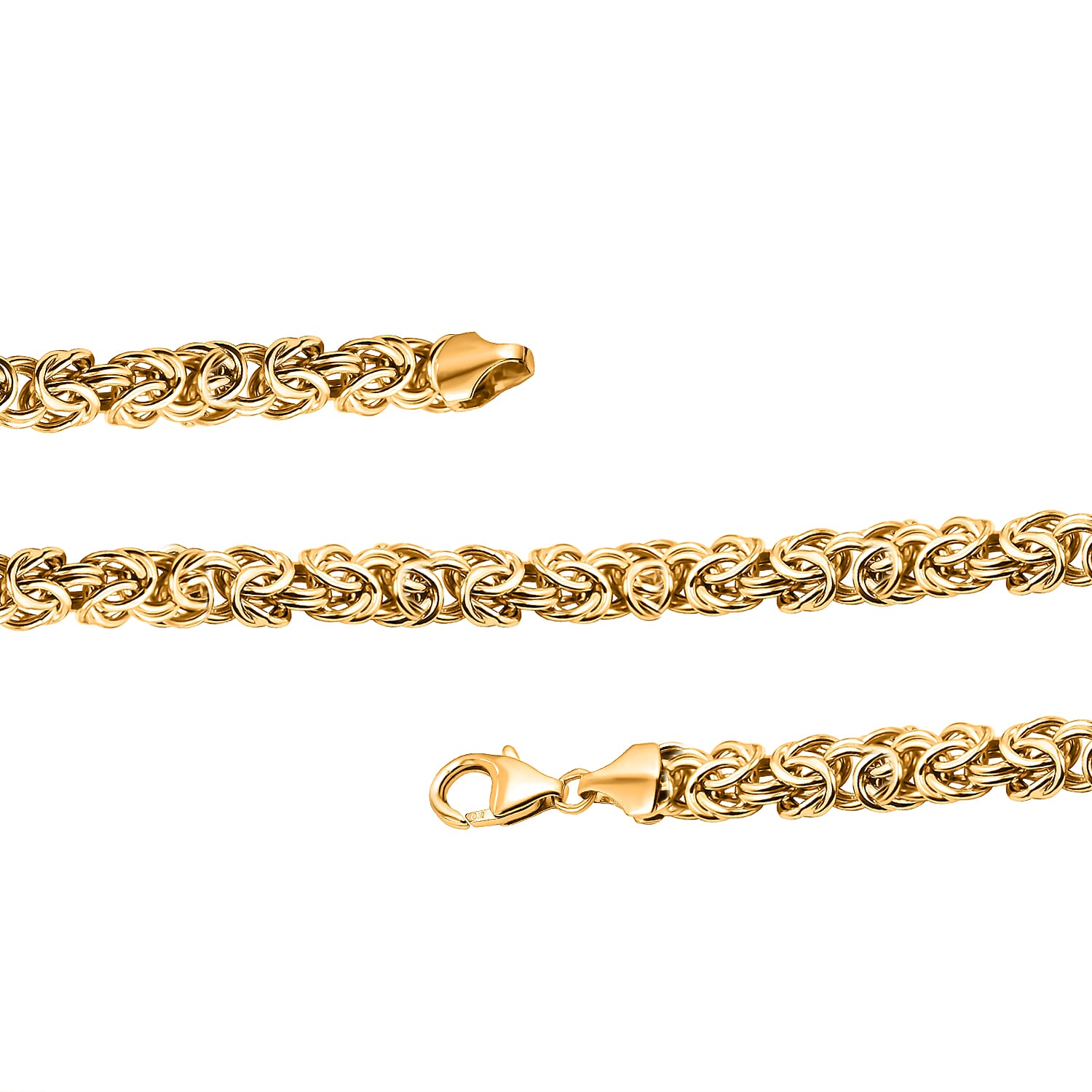 JCK Vegas Close Out- 22K (91.6% Purity) Yellow Gold Byzantine Necklace (Size - 18), Gold Wt. 23.01 Gms
