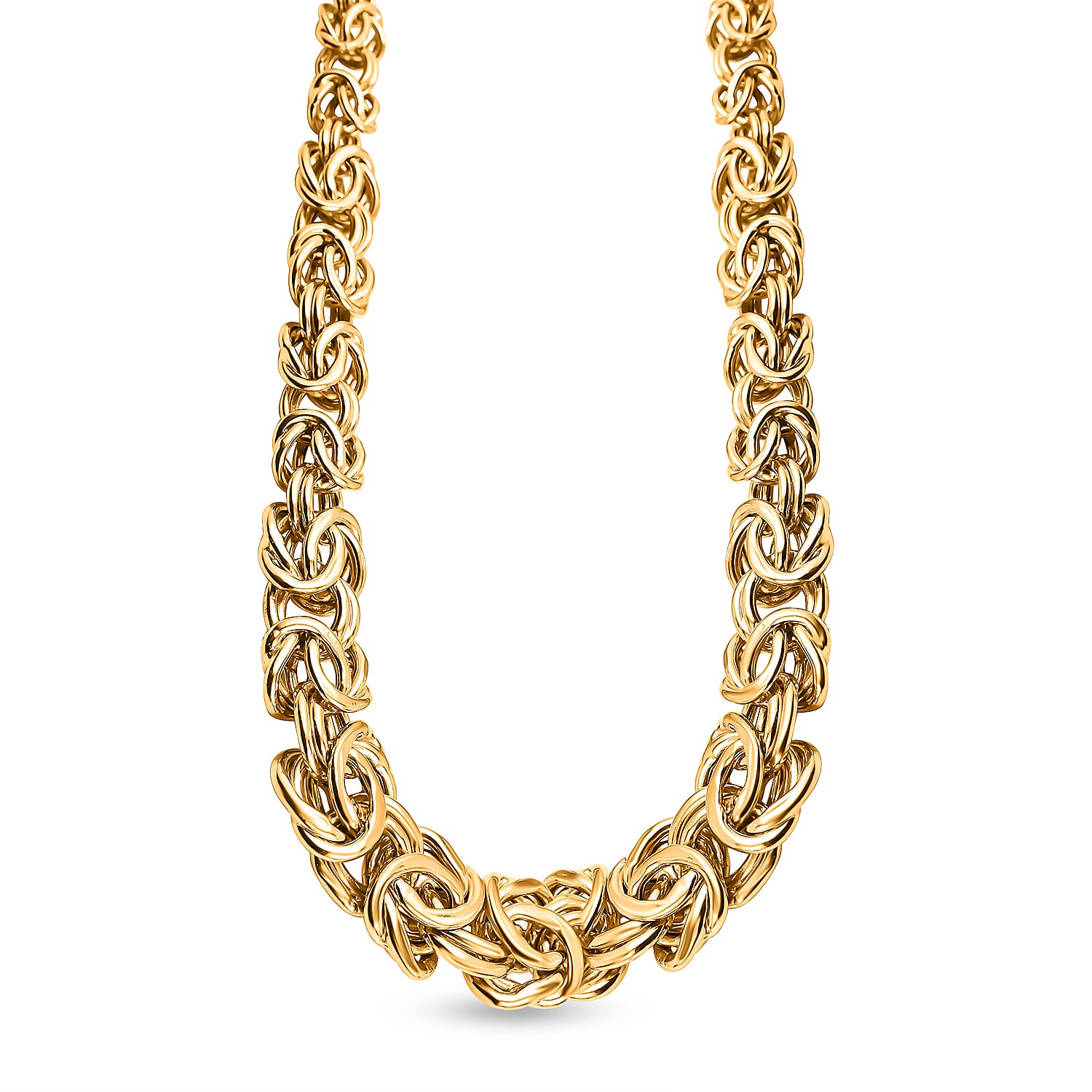 JCK Vegas Close Out- 22K (91.6% Purity) Yellow Gold Byzantine Necklace (Size - 18), Gold Wt. 23.01 Gms