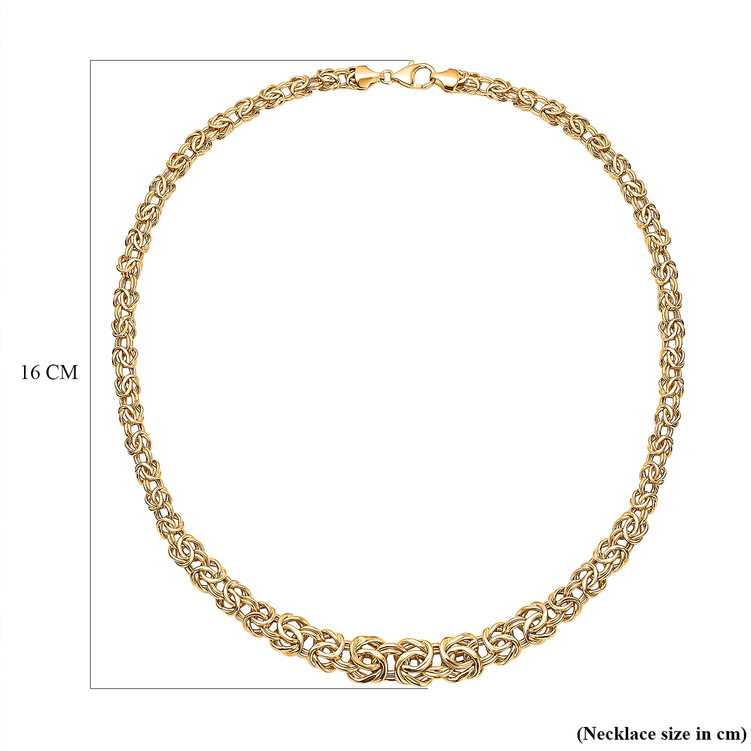 JCK Vegas Close Out- 22K (91.6% Purity) Yellow Gold Byzantine Necklace (Size - 18), Gold Wt. 23.01 Gms