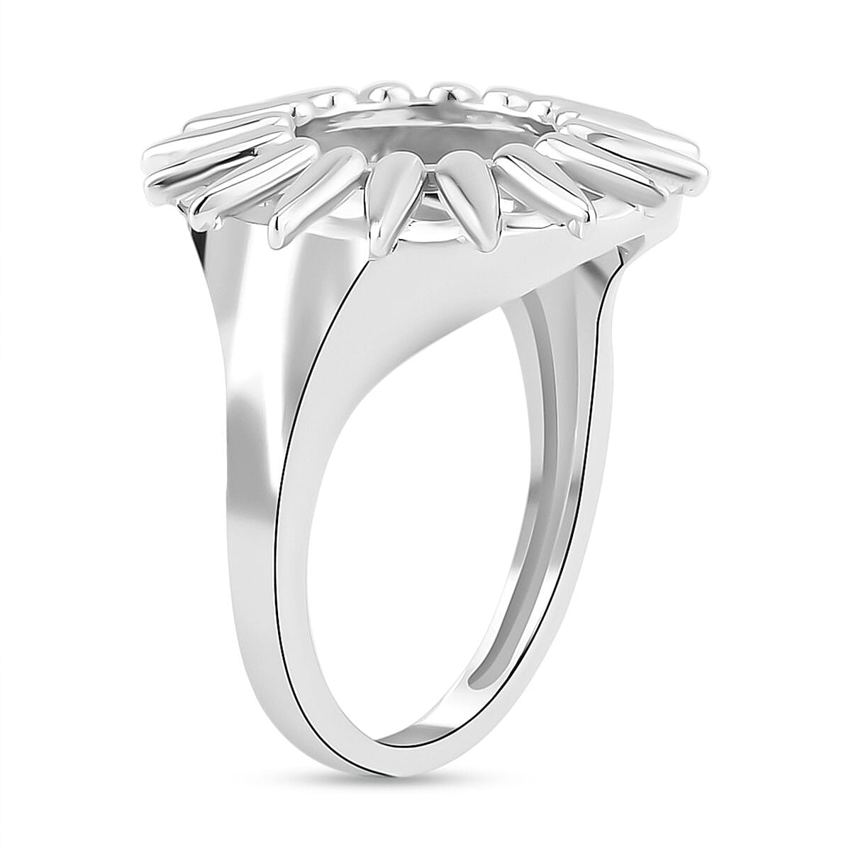 LucyQ Petal Collection - Rhodium Overlay Sterling Silver Ring