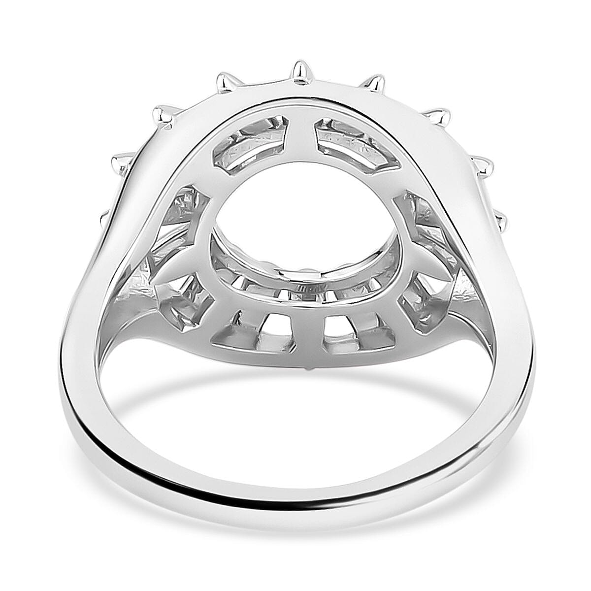 LucyQ Petal Collection - Rhodium Overlay Sterling Silver Ring