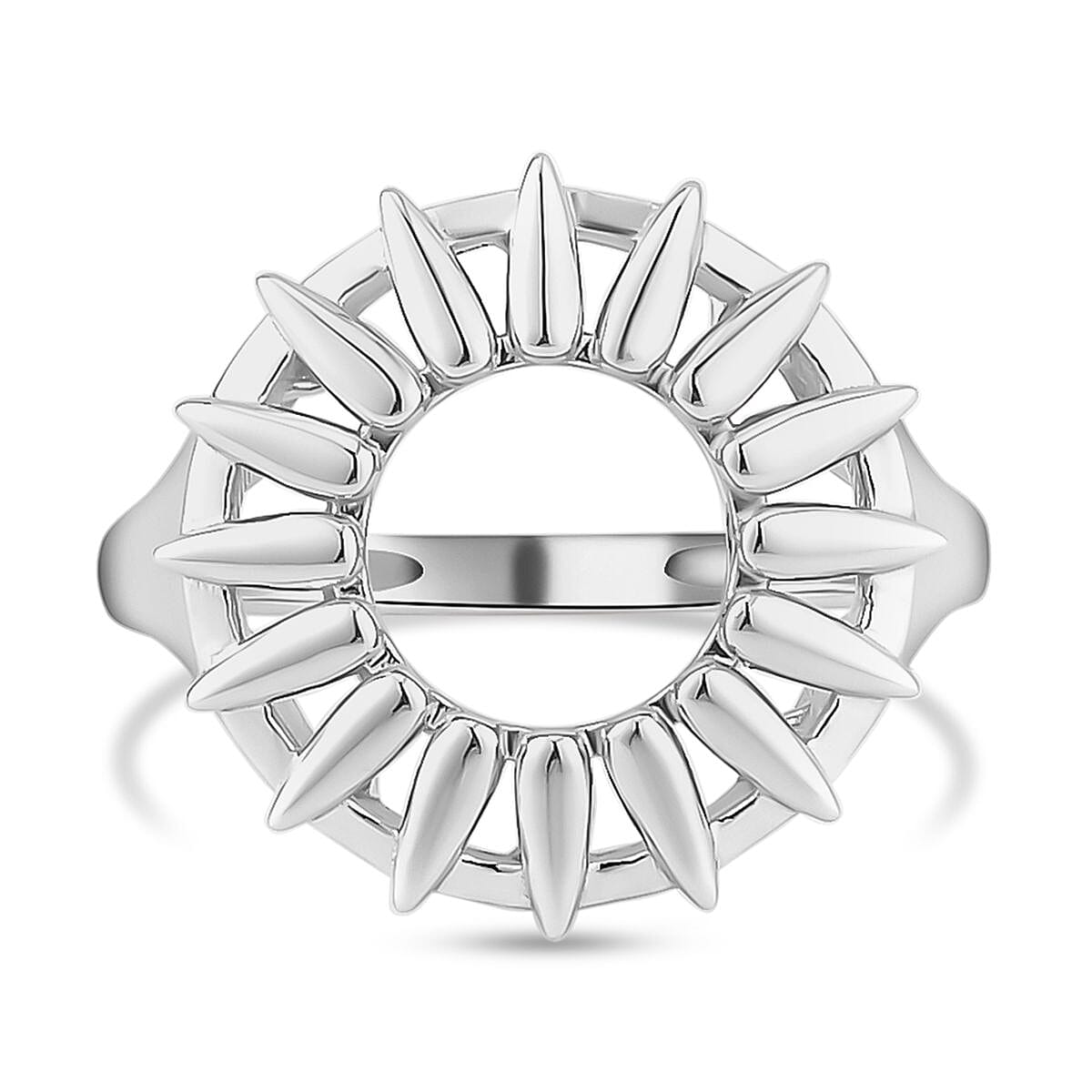 LucyQ Petal Collection - Rhodium Overlay Sterling Silver Ring