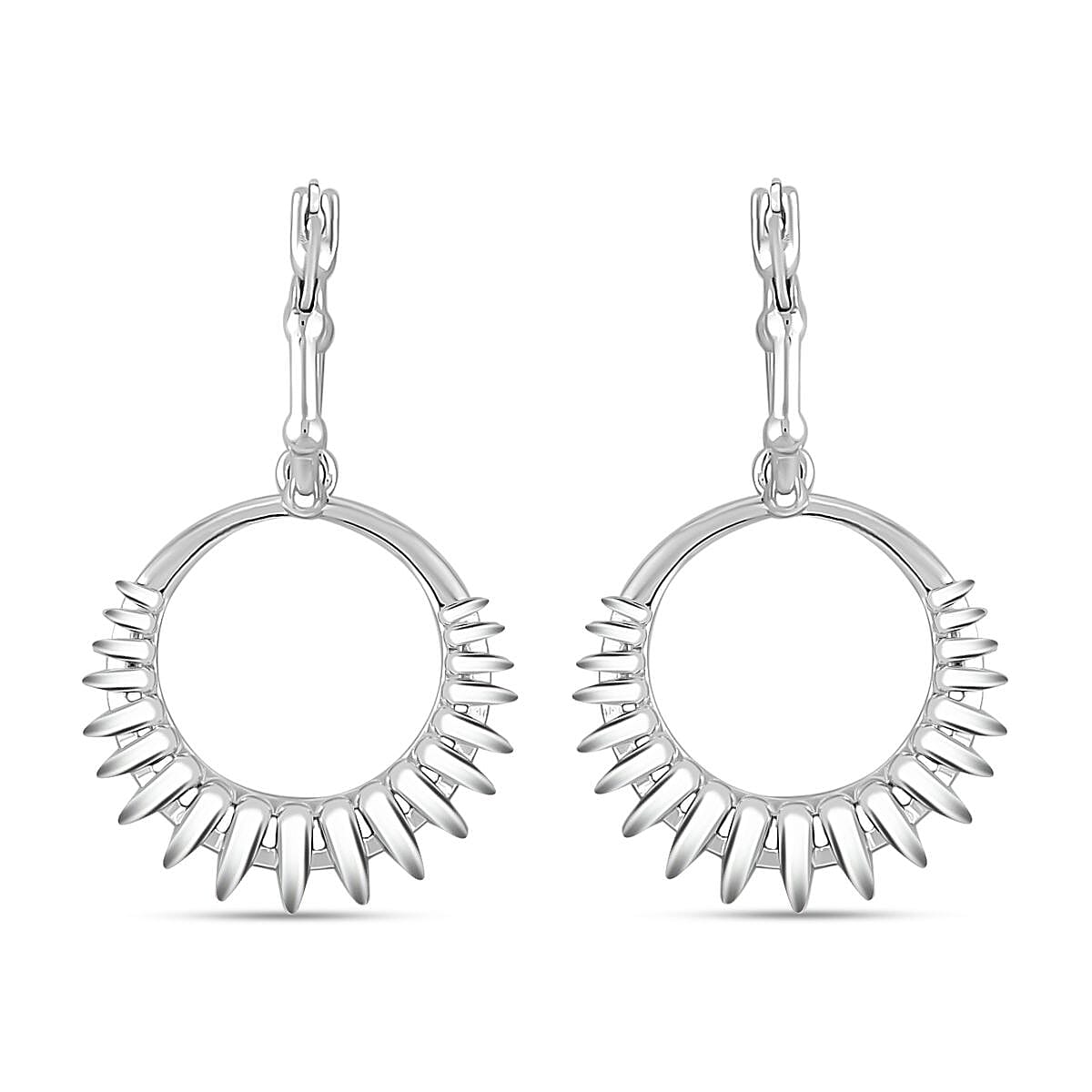 Petal Collection - Rhodium Overlay Sterling Silver Earrings