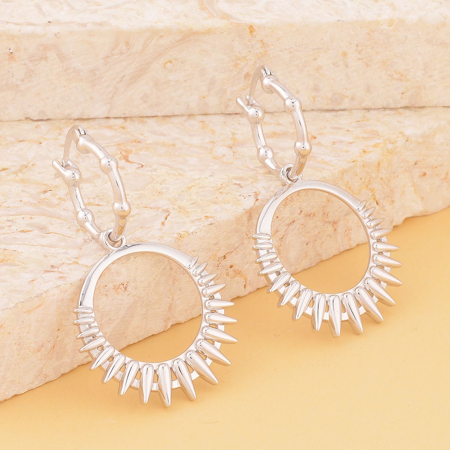 Petal Collection - Rhodium Overlay Sterling Silver Earrings