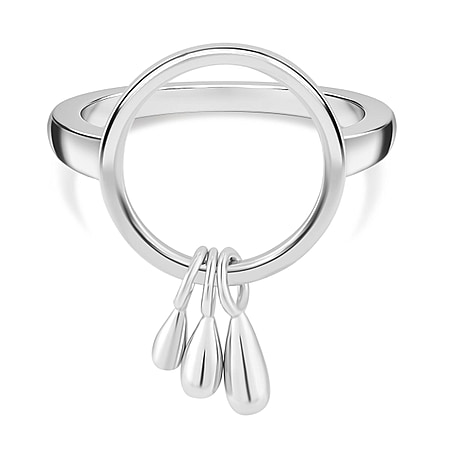 Lucy Q Drip Collection - Rhodium Overlay Sterling Silver Ring