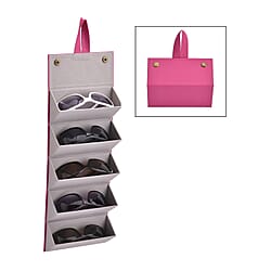 5 Slot Multipurpose Foldable Travel Organiser with Handle (Size 17x13x12 cm) - Dark Green