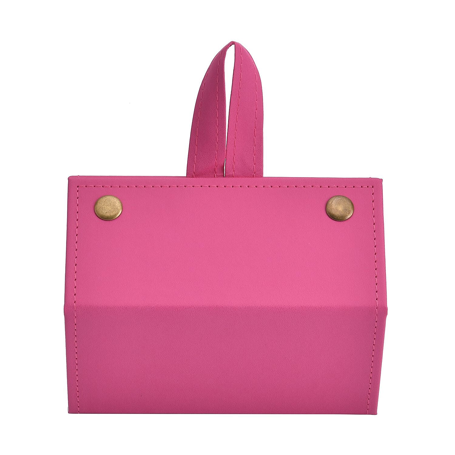 5 Slot Multipurpose Foldable Travel Organizer with Handle (Size 17x13x12 cm) - Pink