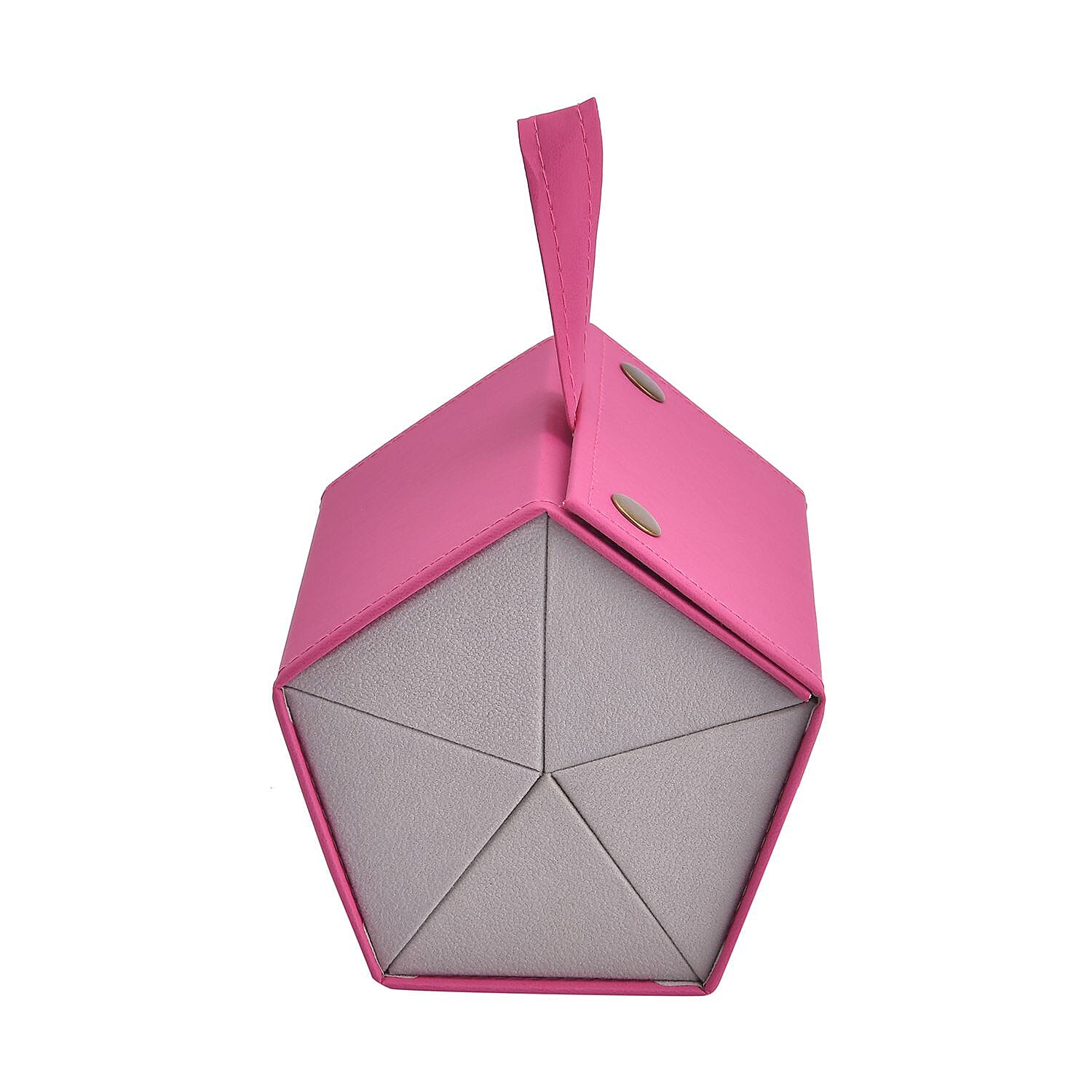 5 Slot Multipurpose Foldable Travel Organizer with Handle (Size 17x13x12 cm) - Pink