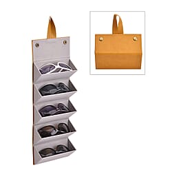 5 Slot Multipurpose Foldable Travel Organiser with Handle (Size 17x13x12 cm) - Dark Green