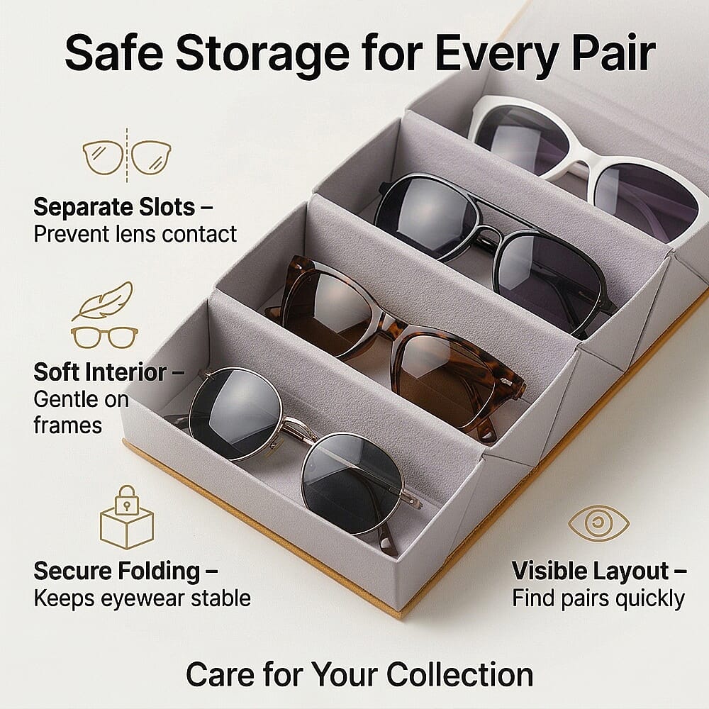 5 Slot Multipurpose Foldable Travel Organizer with Handle (Size 17x13x12 cm) - Yellow