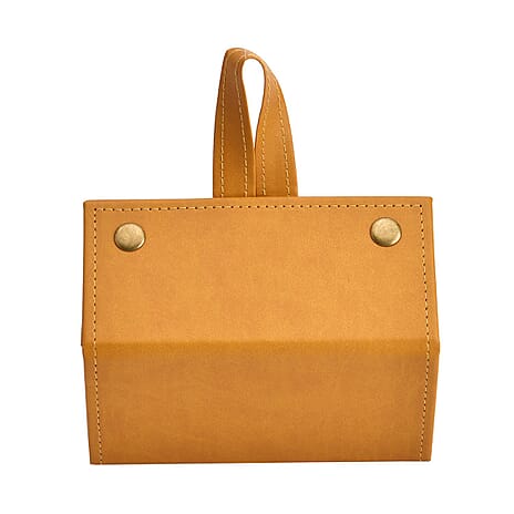 5 Slot Multipurpose Foldable Travel Organizer with Handle (Size 17x13x12 cm) - Yellow