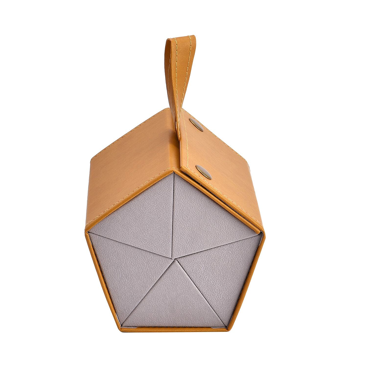 5 Slot Multipurpose Foldable Travel Organizer with Handle (Size 17x13x12 cm) - Yellow