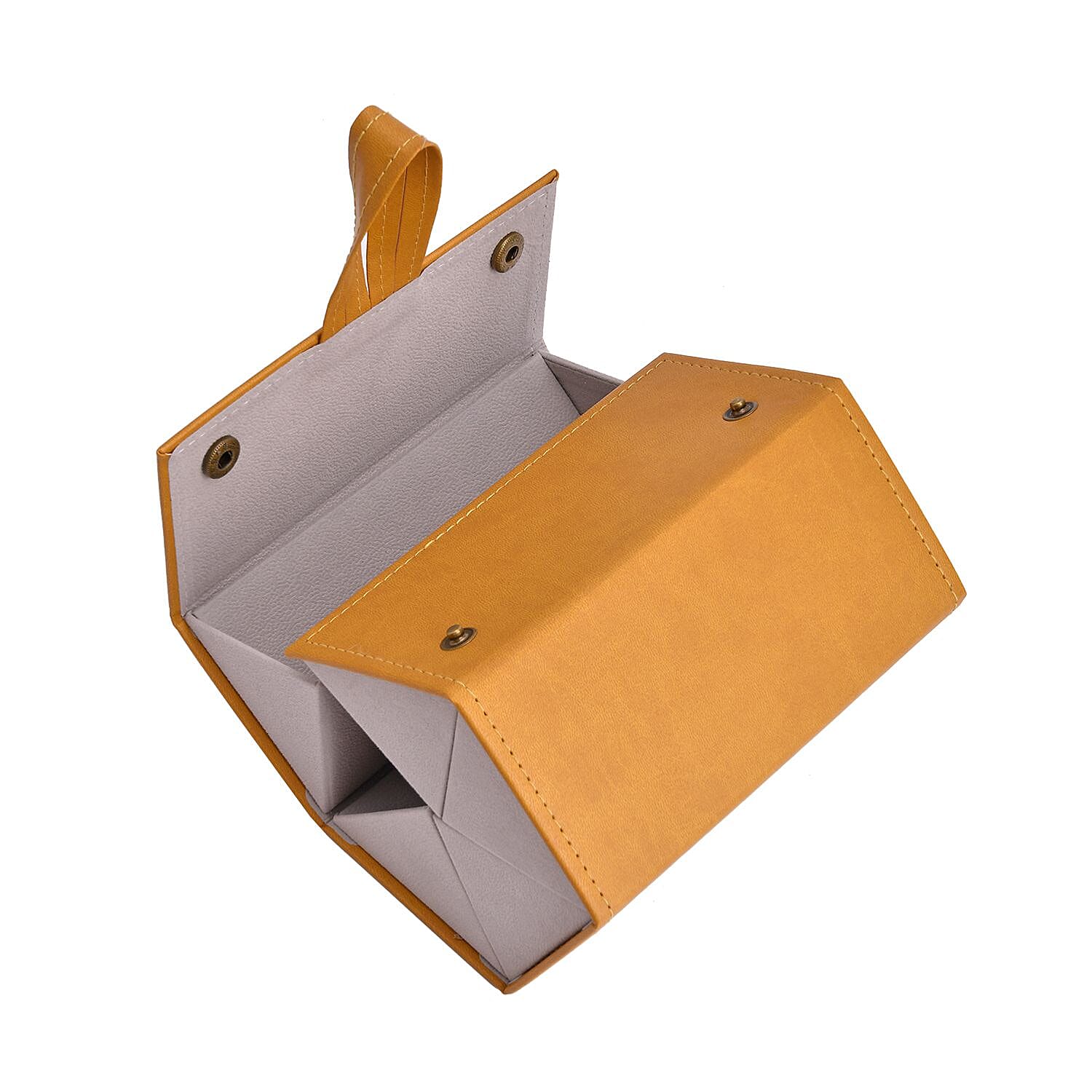 5 Slot Multipurpose Foldable Travel Organizer with Handle (Size 17x13x12 cm) - Yellow