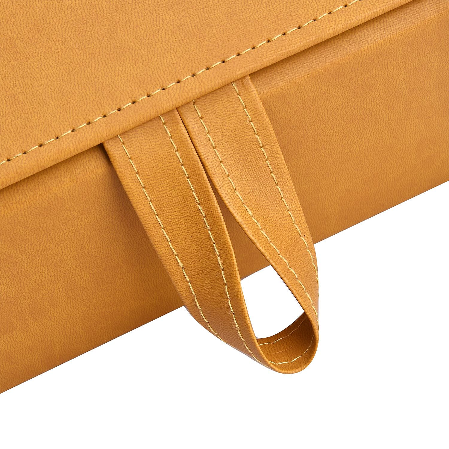 5 Slot Multipurpose Foldable Travel Organizer with Handle (Size 17x13x12 cm) - Yellow