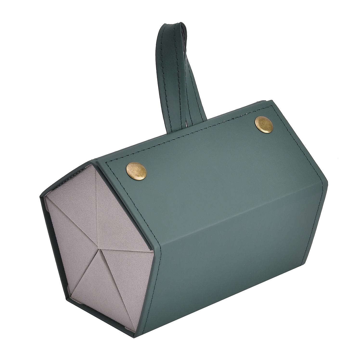 5 Slot Multipurpose Foldable Travel Organizer with Handle (Size 17x13x12 cm) - Dark Green