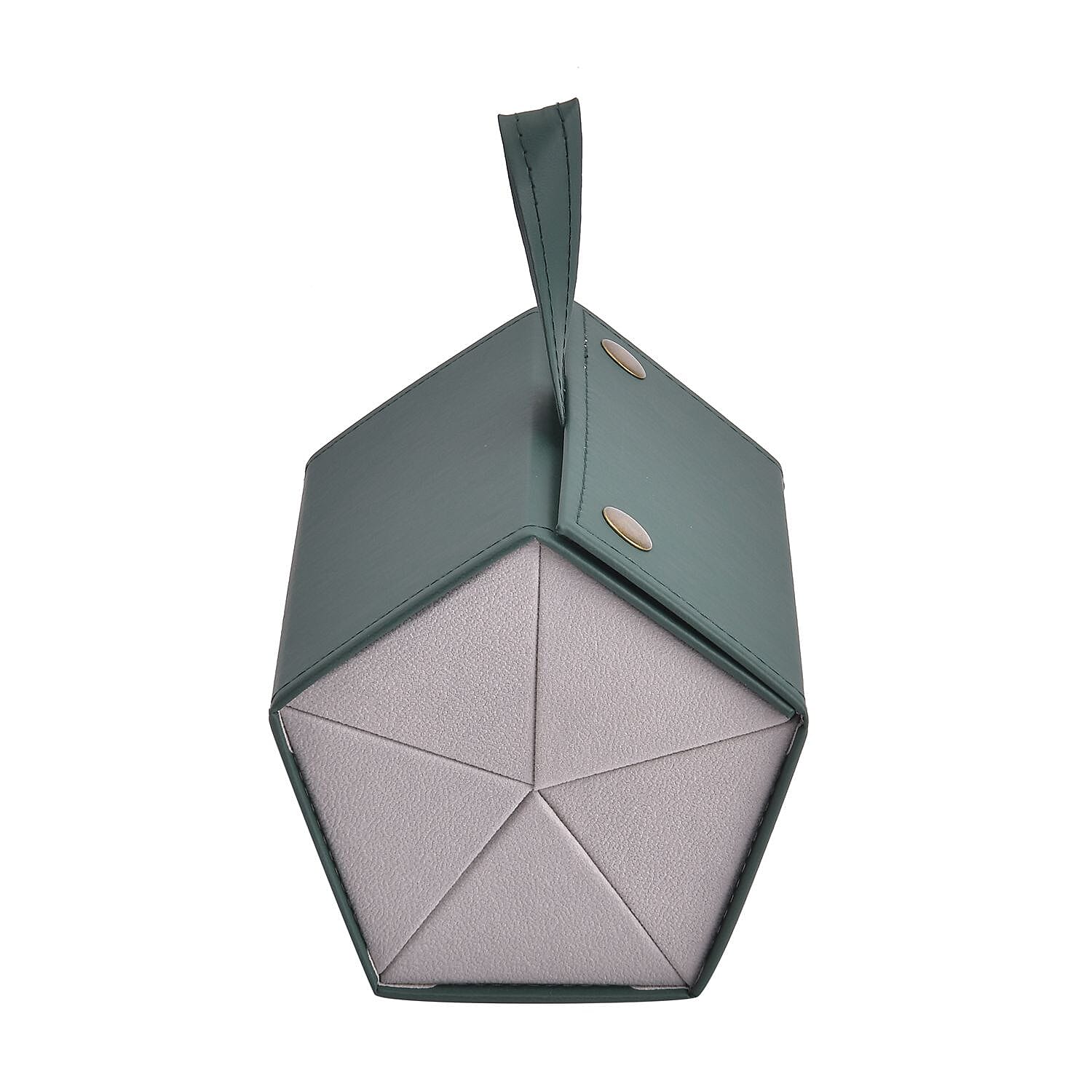 5 Slot Multipurpose Foldable Travel Organizer with Handle (Size 17x13x12 cm) - Dark Green