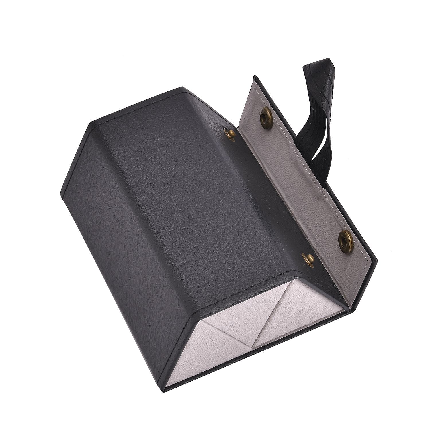 3 Slot Multipurpose Foldable Travel Organizer with Handle (Size 16x12x6 cm) - Black