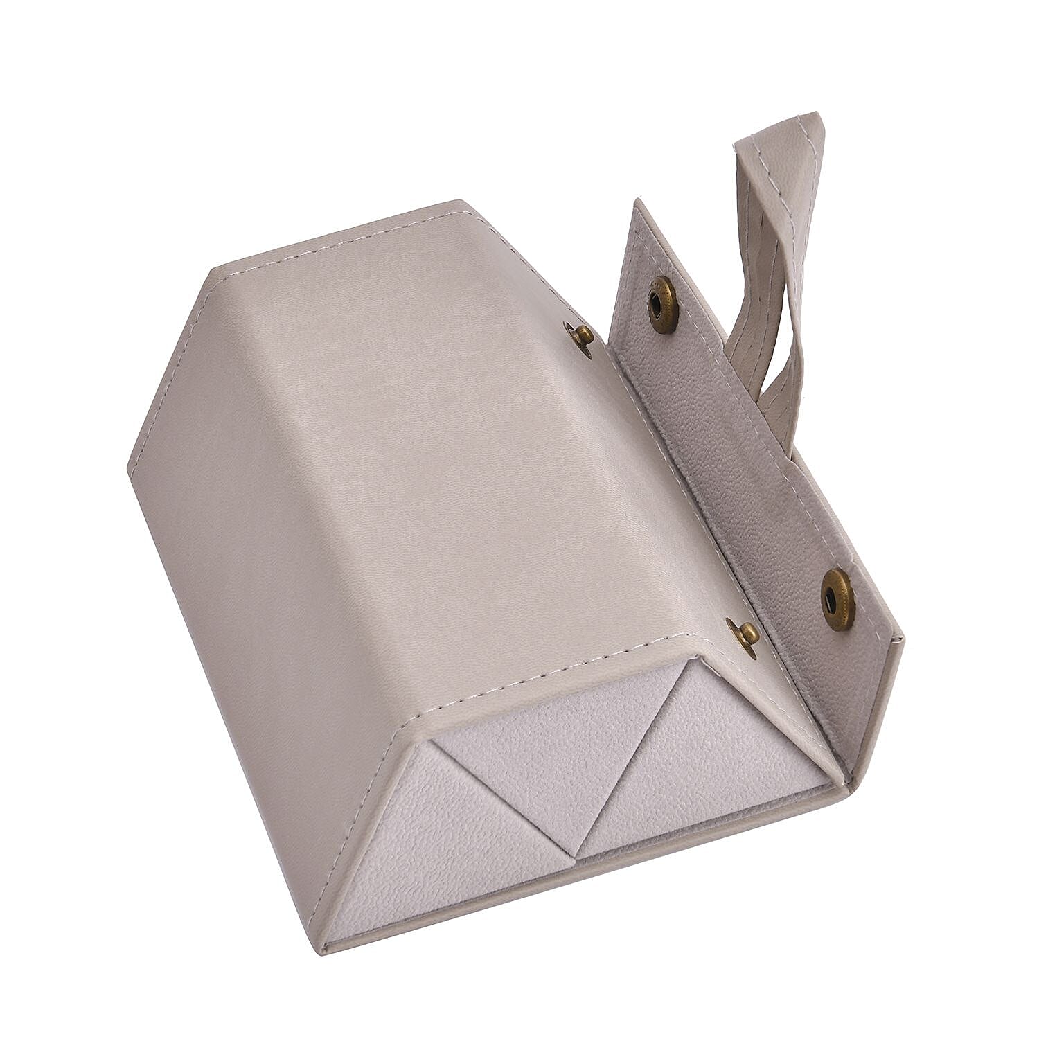 3 Slot Multipurpose Foldable Travel Organizer with Handle (Size 16x12x6 cm) - Grey