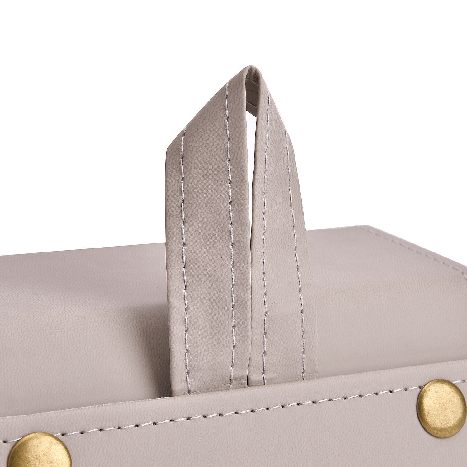 3 Slot Multipurpose Foldable Travel Organizer with Handle (Size 16x12x6 cm) - Grey