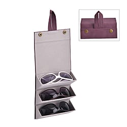 3 Slot Multipurpose Foldable Travel Organizer with Handle (Size 16x12x6 cm) - Black