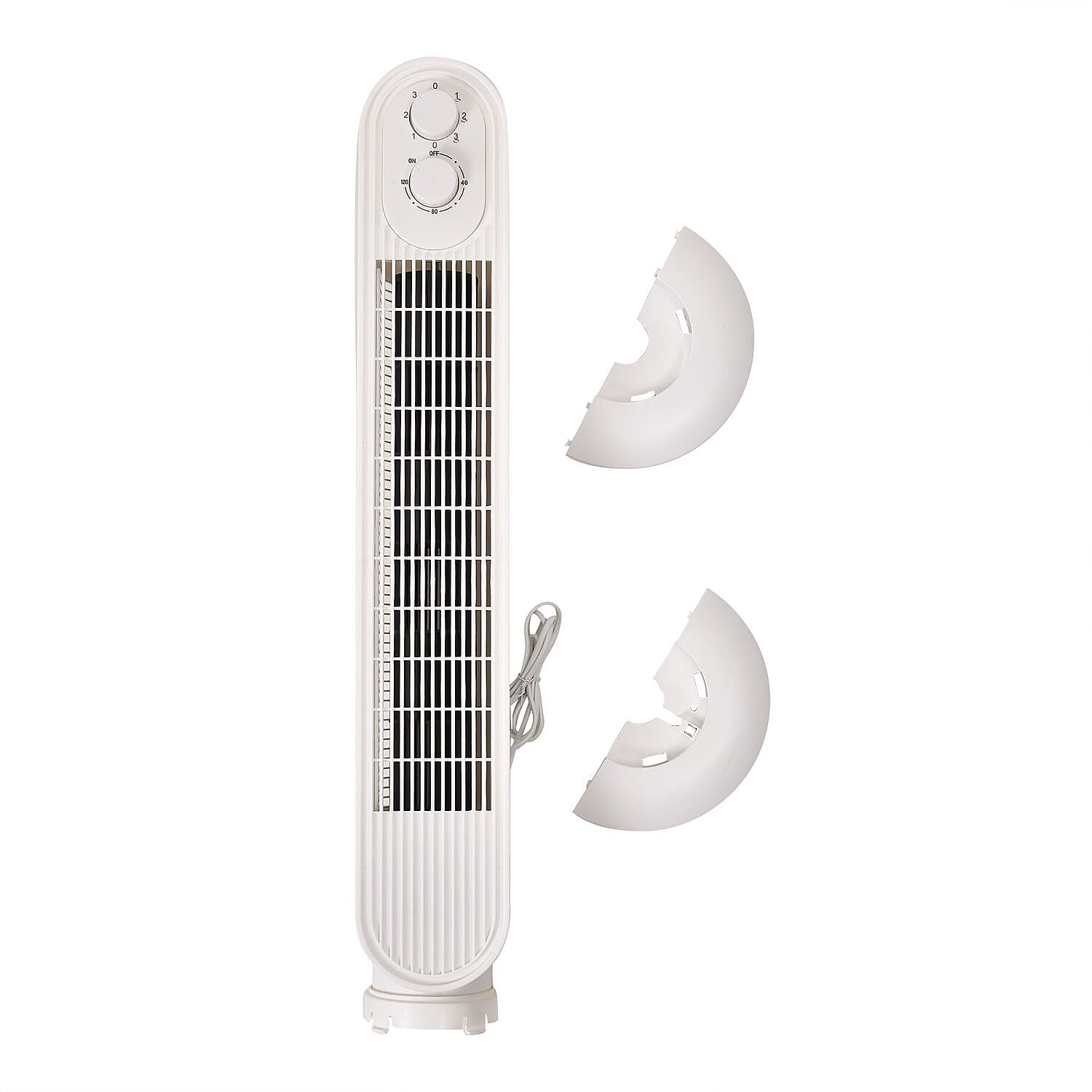 Tower Fan with 3 Speed Setting - Oscillation 31 Inch 45W (1p per Hour Running Cost not including Standard charge)  - White