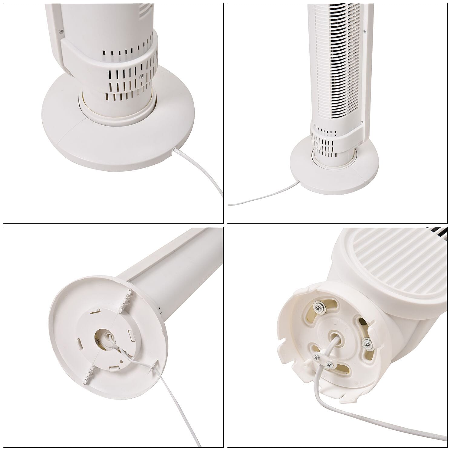 Tower Fan with 3 Speed Setting - Oscillation 31 Inch 45W (1p per Hour Running Cost not including Standard charge)  - White