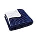 Fleece Throw Jumbo Cord Blanket (Size 40x20 cm) - Navy Blue