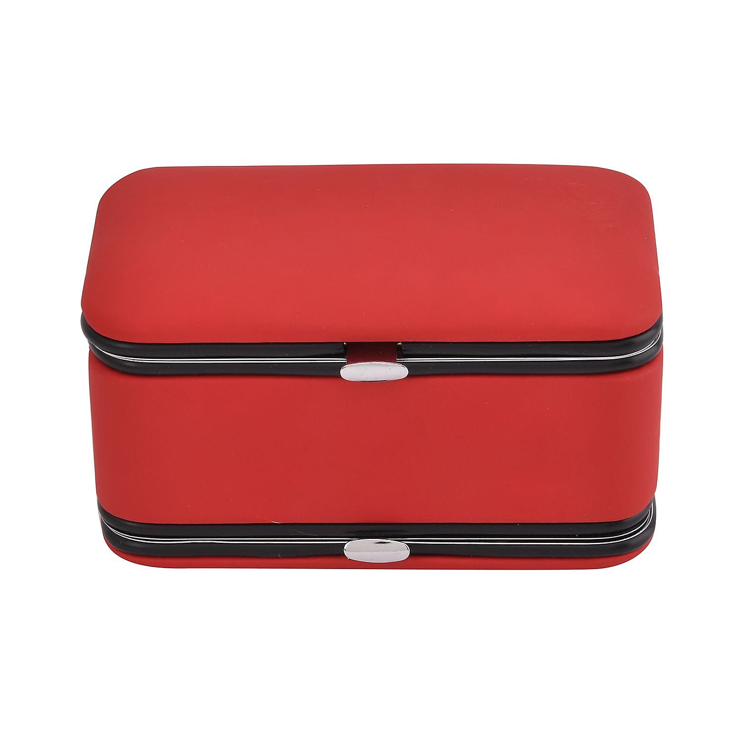 Mega Deal-  Jewellery Organizer with 6 Manicure Set with a  Bracelet (Size 7.5 cm) - Red