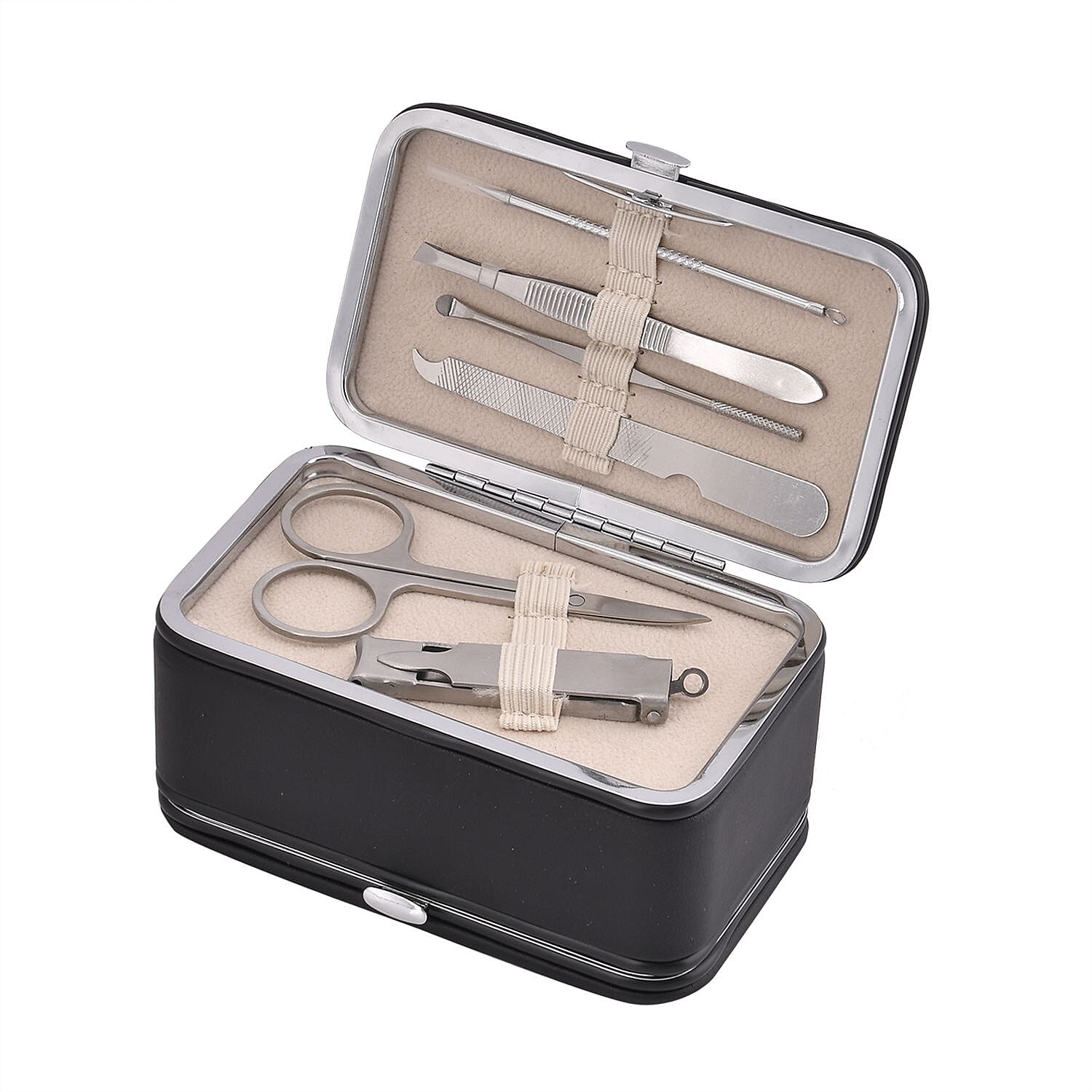 Mega Deal-  Jewellery Organizer with 6 Manicure Set with a  Bracelet (Size 7.5) - Black