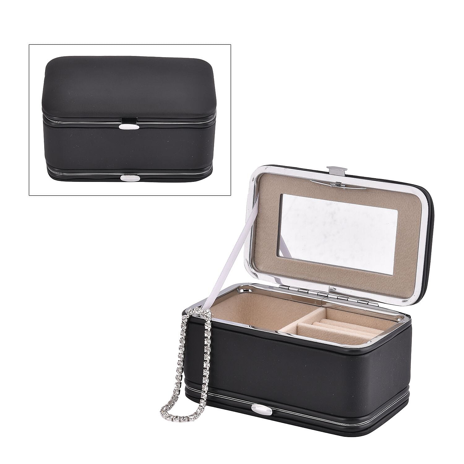 Mega Deal-  Jewellery Organizer with 6 Manicure Set with a  Bracelet (Size 7.5) - Black